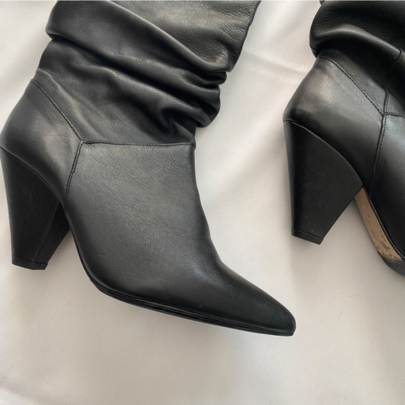 Saks Fifth Avenue Slouchy Leather Boots - Picture 3 of 8